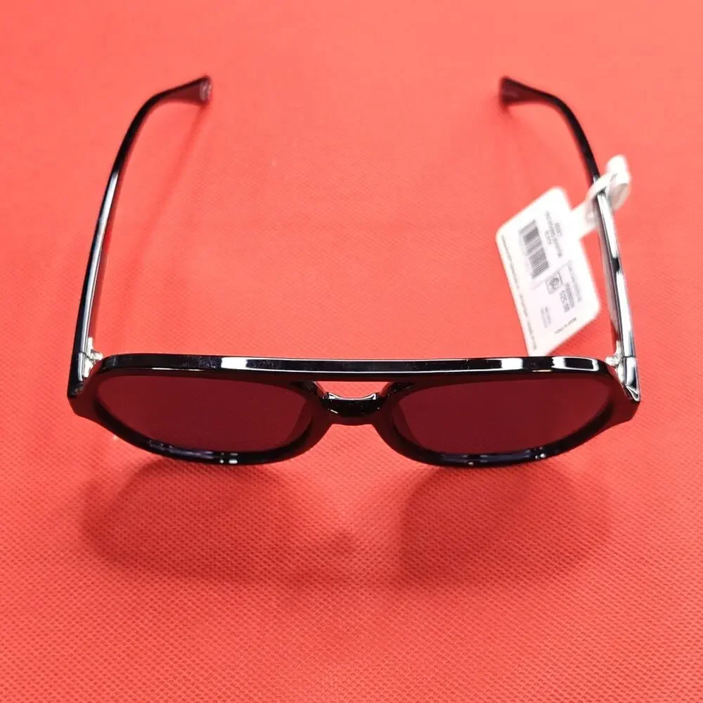 DSG DSGSUN2629 Men's Round Aviator Sunglasses Black Frame/Black Tinted Lens